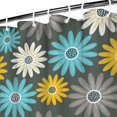 thumbnail image 4 of 72x72 Inch Fabric Shower Curtain Waterproof Polyester, Daisy Floral Print, 4 of 6