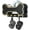 Black, variant on Decorative Dog Leash Holder for Wall - Bone Shape Key Holder Wall Mount with 5 Cute 3D Doggie Paw Key Hooks & Floating Shelf to Organize Dog Stuff - Wall Decor Living Room for Pet (Dark Acacia)