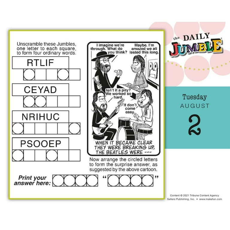 the-daily-jumble-r-2022-boxed-daily-calendar-calendar-walmart-com for Free Printable Daily Jumble Puzzle The Daily Jumble(r) 2022 Boxed Daily Calendar (Calendar) - Walmart.com for Free Printable Daily Jumble Puzzle