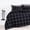 White Grid Black, variant on Sleep Zone Floral Duvet Cover Set, 2 Pieces Soft Cozy Textured Bedding Set, Damask Pattern Beige