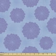 thumbnail image 1 of Floral Fabric by the Yard, Blossom Petals Fragrance Beauty of Flowering Plants Gardening Retro Theme, Upholstery Fabric for Dining Chairs Home Decor Accents, Violet and Ceil Blue by Ambesonne, 1 of 5