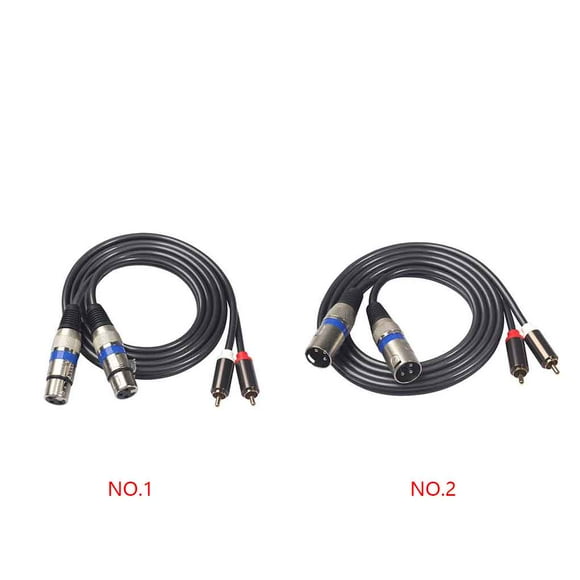 Male RCA to XLR cable Video wire adapter Dual RCA coaxial cable XLR audio cable 2 XLR male female cable
