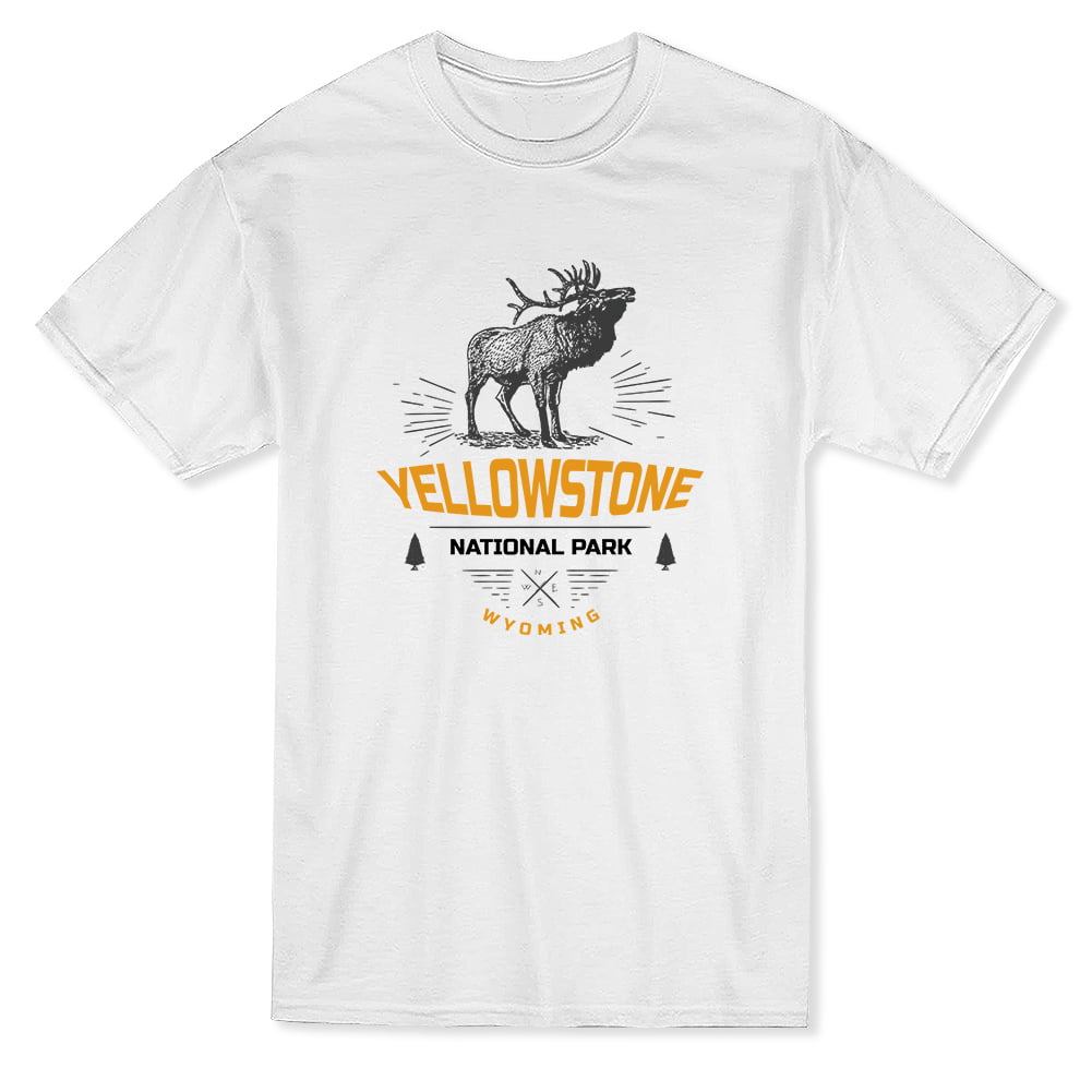 Tee Bangers - Wyoming Yellowstone National Park Moose Graphic Logo T ...