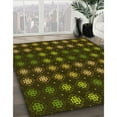 thumbnail image 3 of Ahgly Company Machine Washable Indoor Round Transitional Dark Yellow Green Area Rugs, 8' Round, 3 of 7