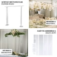 thumbnail image 4 of Efavormart 40" Tall Clear Acrylic Rectangular Flower Stand Wedding Centerpiece, Long Floral Frame Table Display Stand, 4 of 11