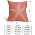 thumbnail image 3 of Coastal Coral Throw Pillow Covers 18x18 Inch Set of 2 Starfish Beach Nautical Pillow Covers Summer Farmhouse Pillowscase Linen Square Cushion Covers for Sofa Couch Bedroom Living Room Home Decoration, 3 of 6