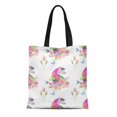 thumbnail image 1 of JSDART Sac en Toile Réutilisable Sac de Courses Motif Magique Coloré de Licornes Sac de Printemps, 1 of 1
