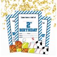 thumbnail image 2 of Darling Souvenir White Birthday Invitation Card Printable Elegant Fill or Write In Blank Party Invites 28 Pcs 5 x 7 Inches, 2 of 5