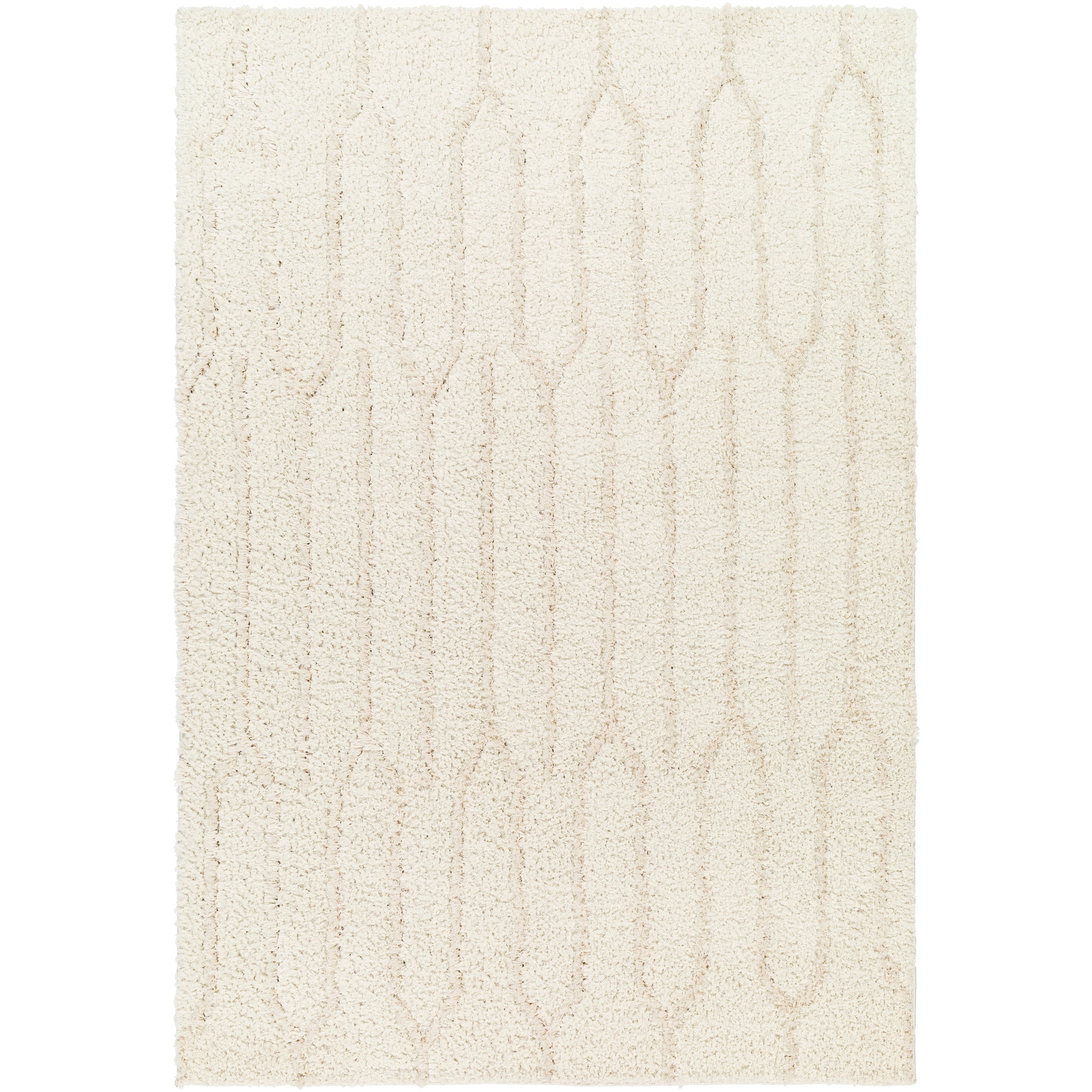 Artistic Wavers Maryland Shag Area Rug, 5'3" x 7', Cream