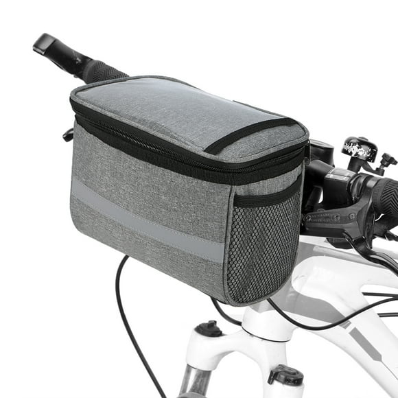 Cycling Bike Bicycle Insulated Front Bag MTB Bike Handlebar Bag Basket Pannier Cooler Bag with Reflective Strip
