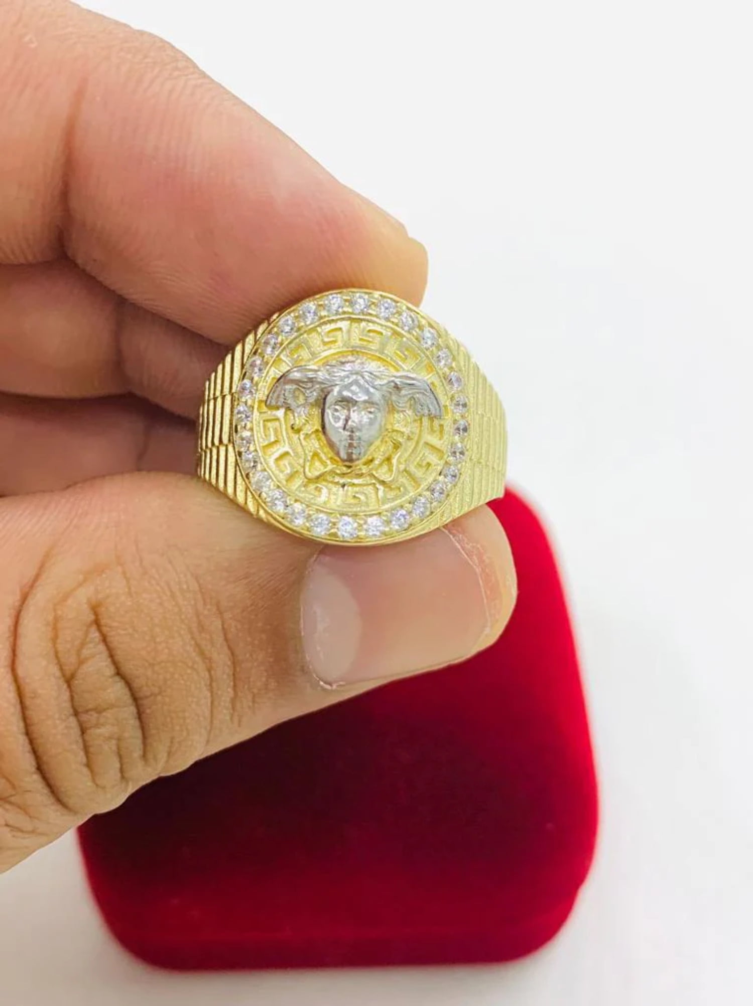 10K Yellow Gold Men's Rings - Black/Versace – LOLA Jewellers