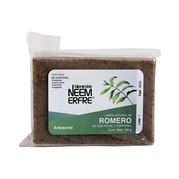 Jabón de romero natural y artesanal Bienestar NEEM ERFRE 150 g