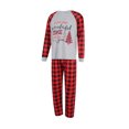 thumbnail image 3 of Matching Family Christmas Pajamas Family Pjs Tops Plaid Pants Matching Holiday Pajamas Set, 3 of 10
