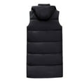 thumbnail image 6 of Oversized Down Vests Women's Outdoor Coats Hooded Long Puffy Vests Winter Coats Sleeveless Insulated Jackets Women's Vests Vest Long Dress Jacket Convertible Vest Womens down Jacket Heavy Heated Vest, 6 of 7