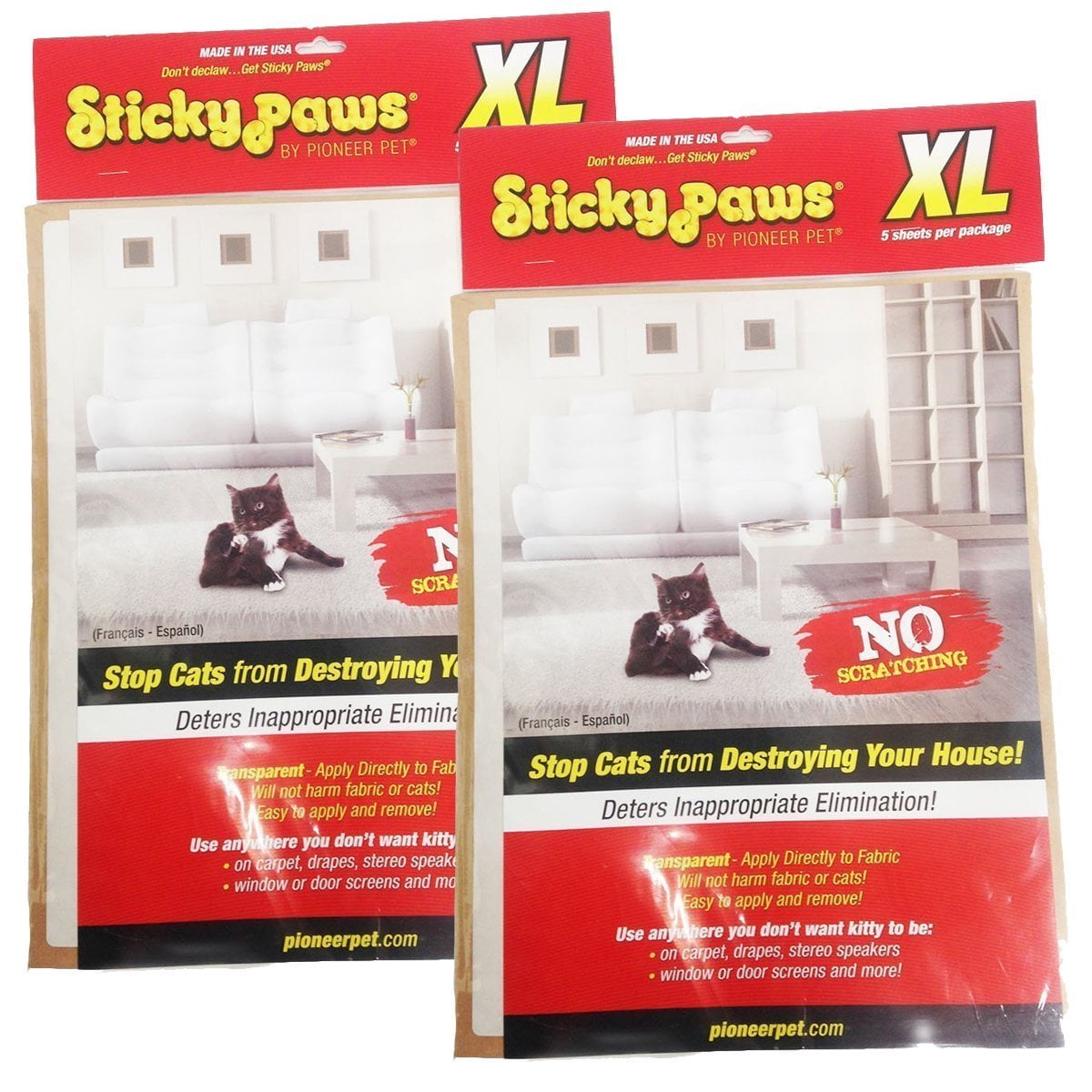 Sticky Paws 5 XL Sheets 2 Pack