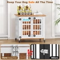 thumbnail image 5 of POAO 27"Heavy Duty Dog Crate Furniture with Name Tag, Dog Kennel Indoor for Small Dogs, Double-Doors Sturdy Metal Dog Cage for Anxiety Dog, 5 of 9