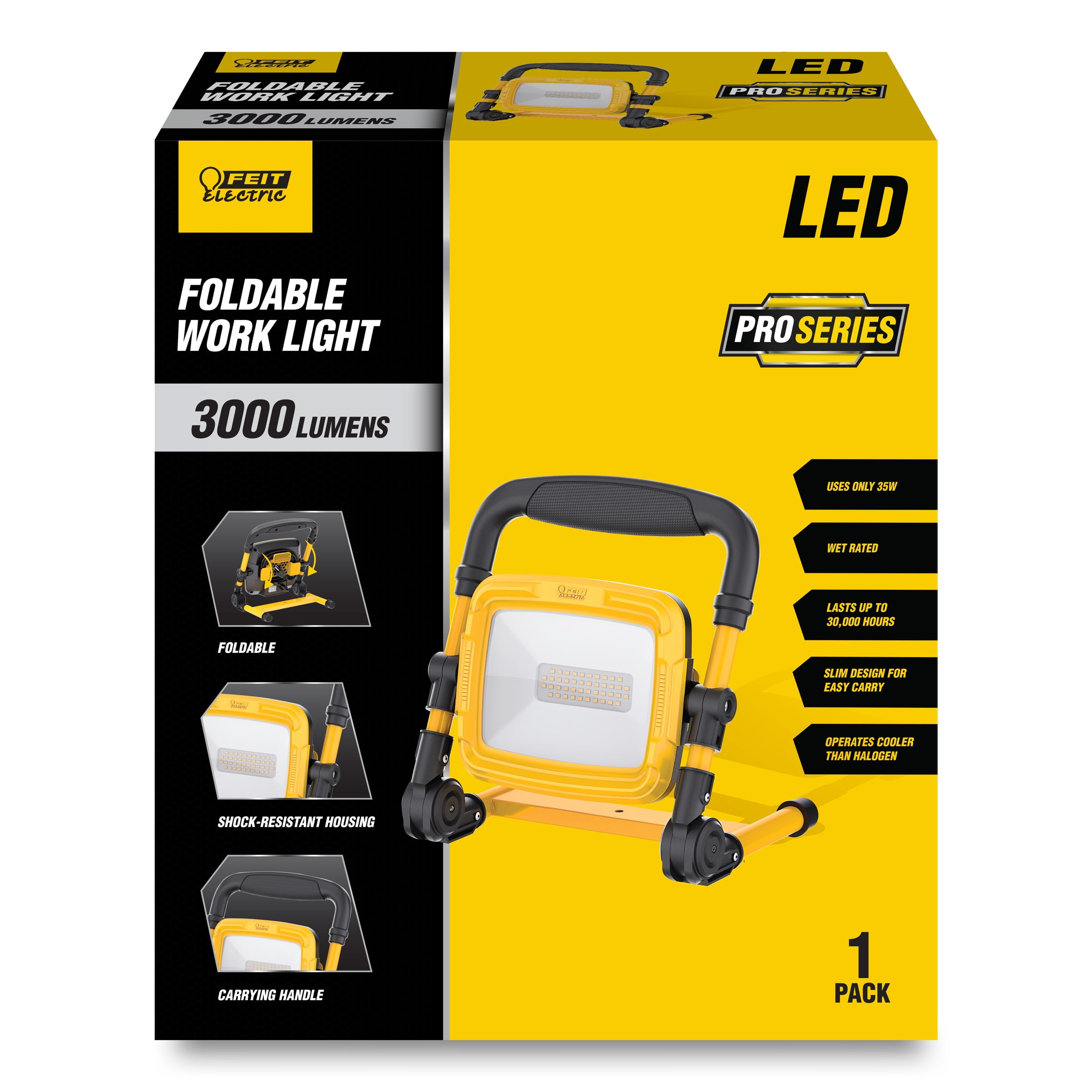 Feit Electric Pro Series LED 35W 3000 - 3000 lm Daylight Plug-In Foldable Light - Walmart.com