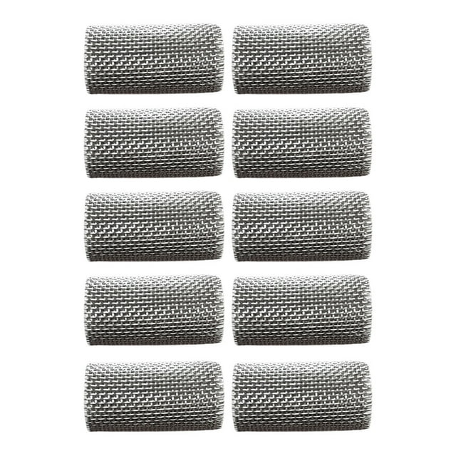 relayinert 10 Pieces Stainless Steel Glow Plug Burner Strainer Detachable Universal Anti-rust Automotive Filter Filtering Net Part