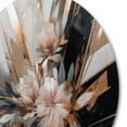 thumbnail image 4 of Designart "Linear Floral Elegance Rose Gold II" Floral Metal Round Art Print, 4 of 5