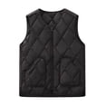 thumbnail image 2 of AUNVITO Women's Fleece Lined Thermal Vest Sleeveless V-Neck Lightweight Warm Layering Tank Top Pure Color, 2 of 4