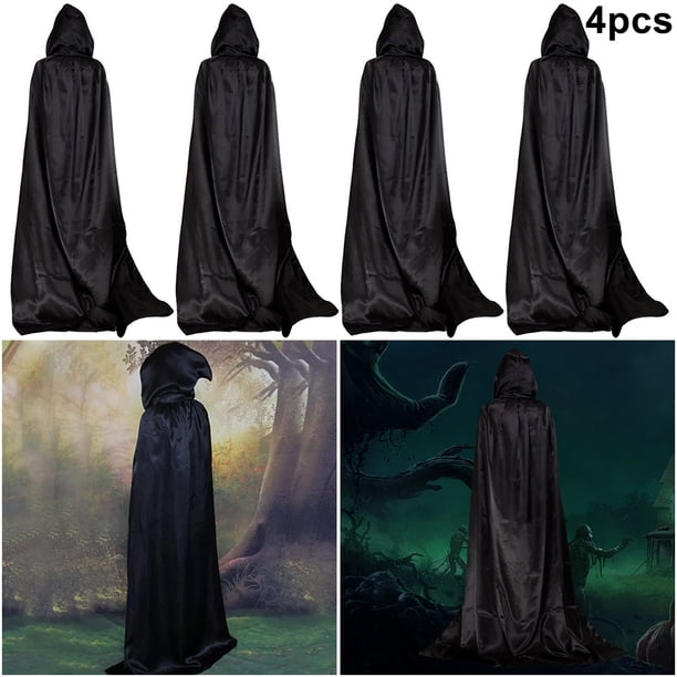 Capas Halloween Túnica Con Capucha Cosplay Largo Diablo Disfraces Capa (140 Cm)