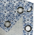 thumbnail image 5 of Ambesonne Blue Grommet Curtain, Indigo Victorian Design, 50" x 63", Petrol Blue Turquoise, 5 of 6