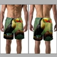 thumbnail image 3 of luoweisi Men's Beach Shorts Quick Dry Swim Trunks with Mesh Lining Toucan L, 3 of 5