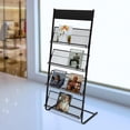 thumbnail image 3 of 4 Layers Floor-Standing Newspaper Stand Magazine Display Rack Newsagents Freestanding Magazine Holder for Reception Areas, Waiting Rooms, Schools, Libraries, 3 of 29