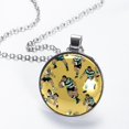 thumbnail image 2 of Football Women's Glass Circular Pendant Necklace, 2 of 5