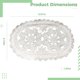 thumbnail image 4 of Camino de mesa de algodón hecho a mano – Mantel de ganchillo de encaje de tejido hueco de estilo campestre, elegante funda para tocador, perfecto para decoración rústica de granja, 11.81" x 19.69", 4 of 5