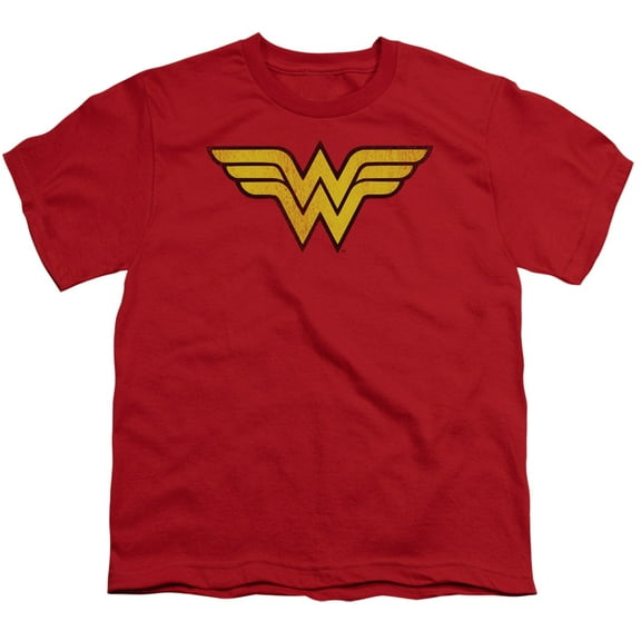 Dc - Wonder Woman Logo Dist - Youth Short Sleeve Shirt - Small