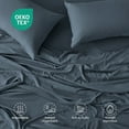thumbnail image 6 of Sleep Zone Queen Sheet Set - Bed Sheets for Queen Size Bed Set - Washed Microfiber - 4 Piece Hotel Luxury Bedding Sheets with Fitted Sheet, Flat Sheet & 2 Pillowcases - Deep Pocket (Flint Stone Blue), 6 of 6