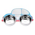 thumbnail image 1 of Freer Stainless Steel Kids Tableware Set Spoon Fork Cartoon Car Shape Compartment Design Baby Bowl Cutlery for Kitchen Blue Car/Bowl/removable, 1 of 7