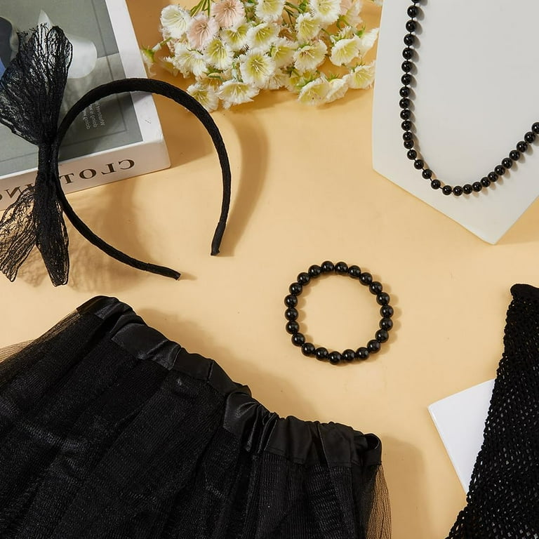 12Pcs Black 80s Fancy Dress Costume Accessories Kits Neon Style Lace  Headband Fishnet Gloves Necklace Bracelet Womens Outfit Jewelry Set Bulk  for DIY Women 80s Retro Party Prom Cosplay - Walmart.com