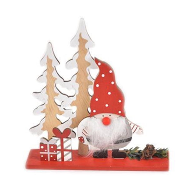 Bearachild Decoración navideña de en forma de Papá Noel, decoraciones para el hogar, artesanía, decoración de escritorio, regalo, adorno para Kits de decoración para fiestas Rojo Bearachild HA069357-01