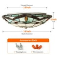 thumbnail image 6 of Capulina Tiffany 16" 3-Light Flush Mount Lights, 6 of 7