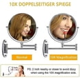 thumbnail image 2 of 8'' Double Sided 360°Swivel Extens Vanity Mirror,USB Wall Mounted Makeup Mirror,3 Light Modes Adjustable LED Touch Sn Bathroom Shaving Mirror,for Home Spa Hotel, 2 of 8