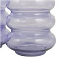 thumbnail image 2 of DecMode 13", 11"H Bubble Purple Glass Vase, Set of 2, 2 of 11