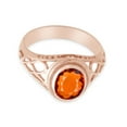 thumbnail image 3 of AFFY Celtic Lady's Simulated Citrine Ring In 14K Rose Gold Plated 925 Sterling Silver Jewelry for Ladies, Ring Size 9, 3 of 4