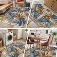 thumbnail image 6 of Vintage Theme Area&nbsp;Rug 3x5ft Brown Blue Palm Leaf Tropical Plants Non-Slip&nbsp;Washable Square&nbsp;Rugs Soft Felt Indoor Floor Mat for Bedroom Kitchen Living Room Bathroom, 6 of 9