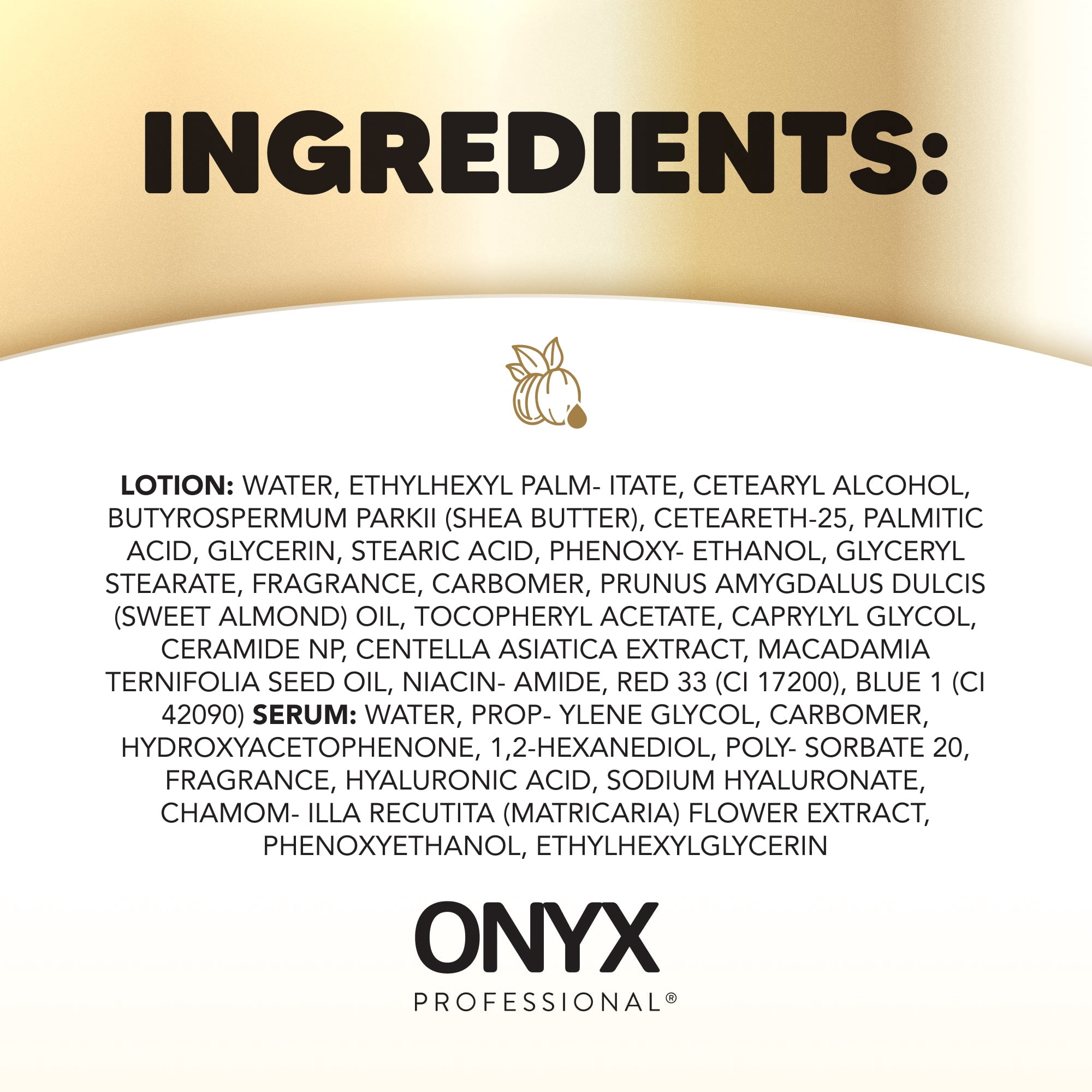 ONYX Professional Hydrating Body Lotion and Serum Duo, Amber Escape, 5 fl oz