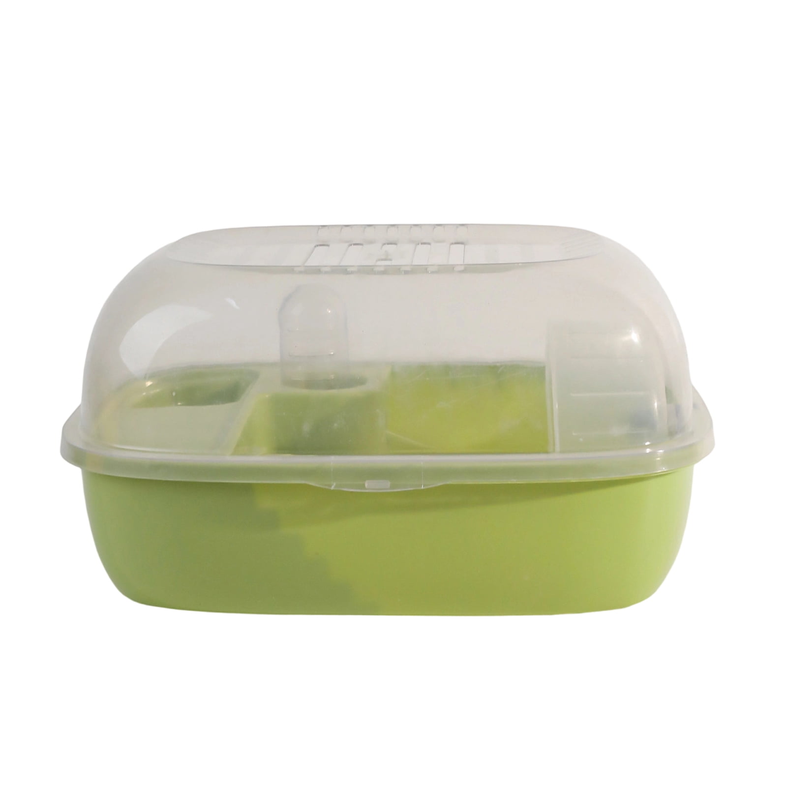 Hamster Cage, Transparent Habitat With Secure Locking Door, Ventilated Design For Small Pets Green 1Pc