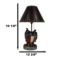 thumbnail image 3 of Western Cowboy Faux Tooled Leather Texas State Flag Horse Saddle Table Lamp, 3 of 10