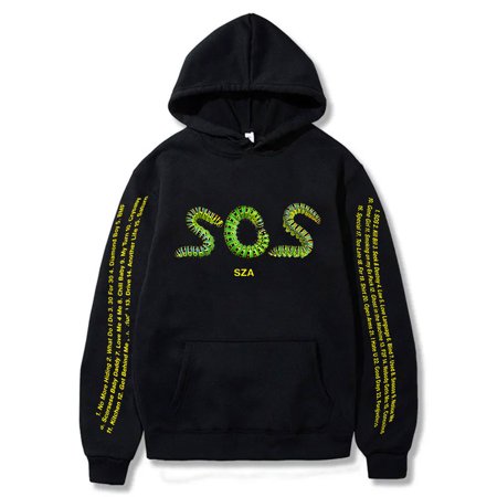 SZA Caterpillar Hoodies SOS Lana Album Logo Merch Pullover Cosplay Unisex Fashion HipHop Sweatshirts