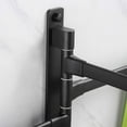 thumbnail image 5 of ZDM HOME Swivel Hand Towel Bar Bathroom Swing Hanger Towel Rack Holder Matte Black Finish, Wall Mounted, 2-Arm, 5 of 7