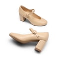 thumbnail image 3 of Zapatos DREAM PAIRS Mary Jane con Tacón Grueso de 7 cm Nude, 3 of 7
