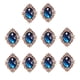 thumbnail image 2 of 30 piezas de botones traseros planos Zulema para manualidades decoración de vestidos Azul oscuro, 2 of 8