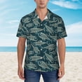 thumbnail image 4 of Lsque Fish Style pattern Hawaiian Shirt for Men, Unisex Summer Beach Casual Short Sleeve Button Down Shirts-Small, 4 of 9