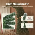 thumbnail image 3 of Resenkos 5ft Pre-Lit Whimsical Bent Top Christmas Tree - Slim High Mountain Fir with 100 LEDs & Metal Stand, Green, 3 of 7