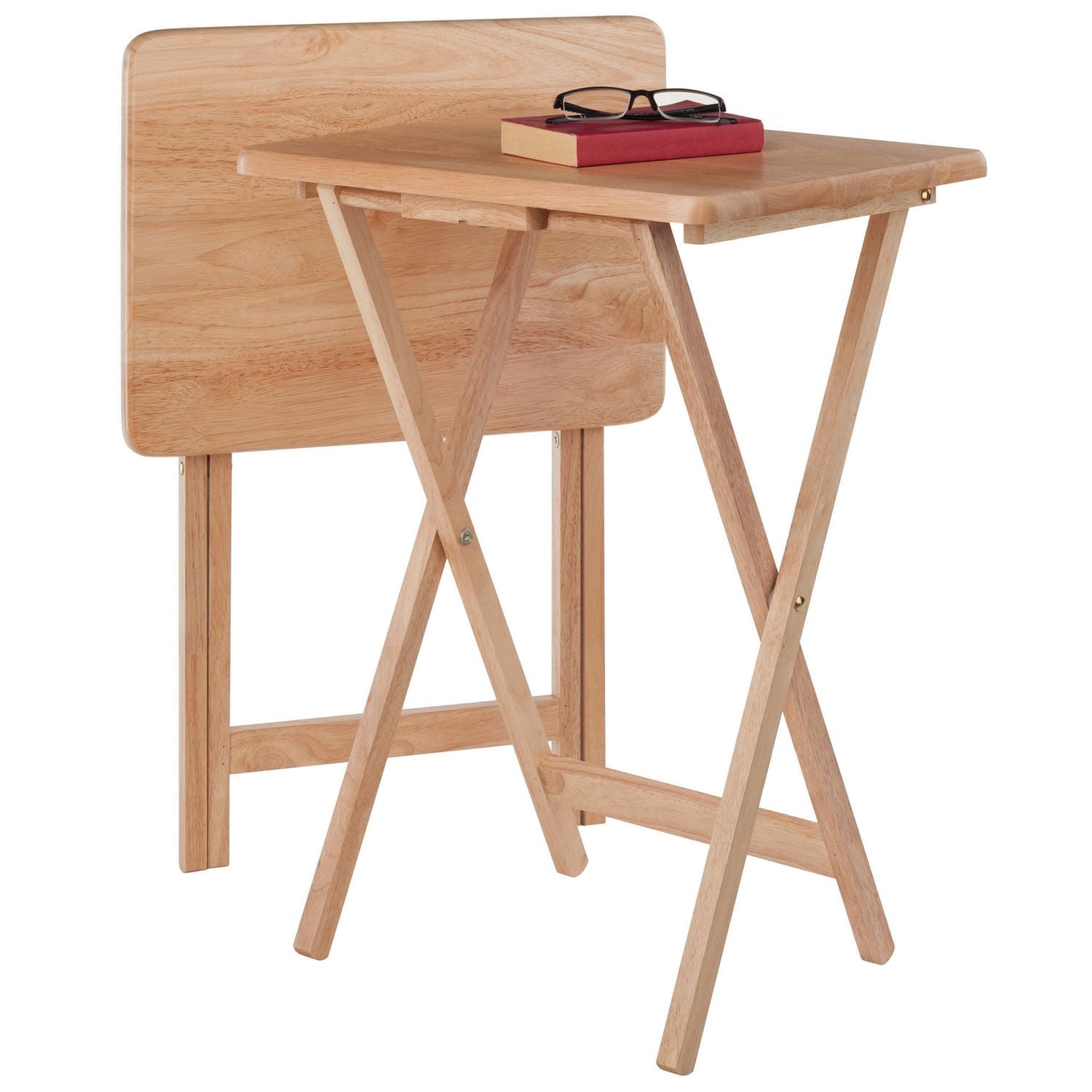 Winsome Alex 2-pc Snack Table Set, Natural Finish
